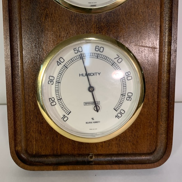 Springfield Weather Station Thermometer Barometer Hydrometer USA - Picture 4 of 14